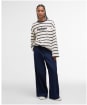 Women's Barbour Maeve Top - Ecru / Dark Navy Stripe