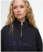 Women's Barbour Sara Half Zip Sweatshirt - Dark Navy