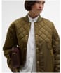 Women's Barbour Wetherby Quilted Jacket - Golden Olive / Ancient Tartan