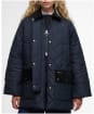 Women's Barbour Aldburgh Quilted Jacket - Navy / Dress Tartan