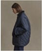 Women's Barbour Aldburgh Quilted Jacket - Navy / Dress Tartan