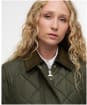 Women's Barbour Aldburgh Quilted Jacket - Olive / Ancient Tartan
