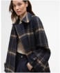 Women's Barbour Tara Wool Coat - Navy Windowpane