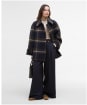 Women's Barbour Tara Wool Coat - Navy Windowpane