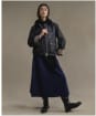 Women's Barbour Kearton Waxed Jacket - Royal Navy / Black / Dress Tartan