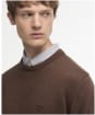 Men's Barbour Pima Cotton Crew Neck Sweater - Umber