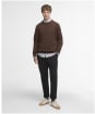 Men's Barbour Pima Cotton Crew Neck Sweater - Umber