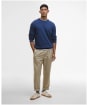 Men's Barbour Pima Cotton Crew Neck Sweater - Inky Marl
