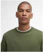 Men's Barbour Pima Cotton Crew Neck Sweater - Wintermoss