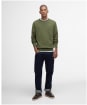 Men's Barbour Pima Cotton Crew Neck Sweater - Wintermoss
