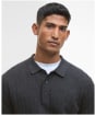 Men's Barbour Smeaton Knitted Polo - Black Marl