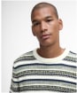 Men's Barbour Topcliffe Fairisle Crew Neck Sweater - Whisper White