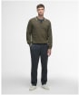 Men's Barbour Fenhill Knitted Polo - Mid Olive