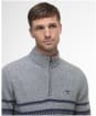 Men's Barbour Kepwick Half Zip Jumper - Grey Marl