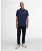 Men's Barbour Tartan Pique Polo Shirt - Inky Marl