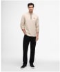 Men's Barbour International Marshall Long Sleeve Zipped Polo Shirt - Mist