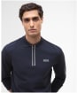 Men's Barbour International Marshall Long Sleeve Zipped Polo Shirt - Navy
