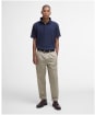 Men's Barbour Westerdale Textured Tailored Polo Shirt - Navy