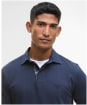 Men's Barbour Margrove Long Sleeved Tailored Polo Shirt - Navy