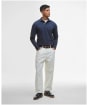 Men's Barbour Margrove Long Sleeved Tailored Polo Shirt - Navy