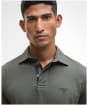 Men's Barbour Margrove Long Sleeved Tailored Polo Shirt - Mid Olive