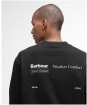 Men's Barbour Firbank Relaxed Crew Neck Sweatshirt - Black