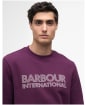 Men's Barbour International Essential Graphic Crew Sweatshirt - Potent Merlot