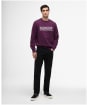 Men's Barbour International Essential Graphic Crew Sweatshirt - Potent Merlot