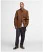 Men's Barbour Bowland Garment Dyed Overshirt - Umber