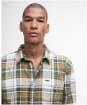 Men's Barbour Malham Checked Long Sleeved Relaxed Shirt - Bronze