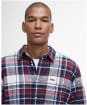 Men's Barbour Malham Checked Long Sleeved Relaxed Shirt - Red