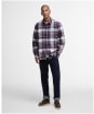 Men's Barbour Malham Checked Long Sleeved Relaxed Shirt - Red