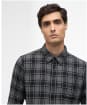 Men's Barbour International Basset Long Sleeved Shirt - Black