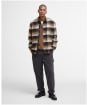 Men's Barbour Woodfoot Checked Long Sleeved Relaxed Shirt - Black