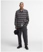 Men's Barbour Bowscale Striped Long Sleeved Relaxed Shirt - Charcoal Marl
