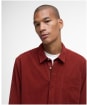 Men's Barbour Haltcliff Cord Relaxed Shirt - Fired Brick