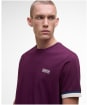 Men's Barbour International Deep Cuff Evan Tipped T-Shirt - Potent Merlot