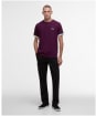 Men's Barbour International Deep Cuff Evan Tipped T-Shirt - Potent Merlot