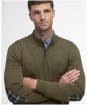 Men’s Barbour Avoch Half Zip Sweater - Olive Marl