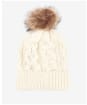 Women's Barbour Penshaw Cable Beanie - Cloud
