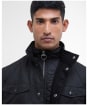 Men's Barbour Ogston Waxed Jacket - Black / Classic Tartan