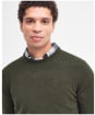 Mens Barbour Essential Lambswool Crew Neck Sweater - Seaweed