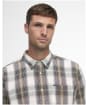 Men's Barbour Hawthorn Checked Long Sleeved Relaxed Shirt - Whisper White