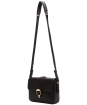 Women's Barbour Rosa Deboss Leather Crossbody Bag - Black Deboss Tartan