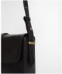 Women's Barbour Rosa Deboss Leather Crossbody Bag - Black Deboss Tartan