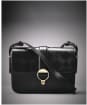 Women's Barbour Rosa Deboss Leather Crossbody Bag - Black Deboss Tartan