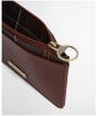 Women's Barbour Alder Leather Card Holder - Brown / Classic