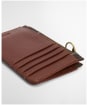 Women's Barbour Alder Leather Card Holder - Brown / Classic