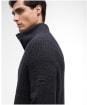 Men's Barbour International Chester Funnel Knit Jumper - Charcoal Marl