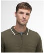 Men's Barbour Fenhill Knitted Polo - Mid Olive